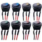 Led interrupteur  bascule, rond interupteur pour voiture dc 12v 20a interrupteurs  levier  led tanches ...