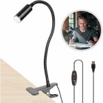 Led lampe de lecture, lampe de lecture usb 360 flexible rechargeable lampe de lecture de chevet lumire ...