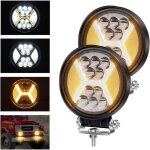 Led lampe de travail, 2pcs phare led spot flood combo lights 12v 24v off road driving feux de brouillard ...