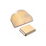 Ymyny - led livre lampe en bois, livre lampe pliante et magntique, led lampe de papier rechargeable ...