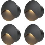 Led lumi�re d'escalier 3w, spot encastr� rond 60mm, blanc chaud applique murale encastr�e avec bo�te, ...