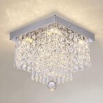 Led lustre plafonnier en cristal acier inoxydable moderne lampe de plafond, pendentif style design �l�gant ...
