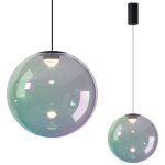 Led lustre redo groupe irides 01 - 3596 3000k 871lm plafonnier suspension sphre de verre iris