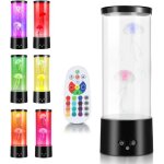 Led mduse veilleuse lampe lave lampe d'ambiance rgb 3 niveaux de luminosit artificielle