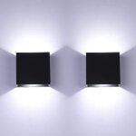 Led mur lumi�re int�rieur up down applique murale noir mur lampe moderne 6w en aluminium appareils d'�clairage ...