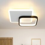 Led plafonnier chambre plafonnier - 3000k blanc chaud lampe de chambre 15w acrylique moderne lampe de ...