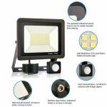 Led projecteur ext�rieur 100w avec d�tecteur de mouvement ip66 �tanche blanc froid �clairage pour jardin ...