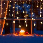 Led rideau lumineux flocon de neige en acrylique limpide déco noël minuterie 8 modes guirlande lumineuse ... Led rideau lumineux flocon de neige en acrylique limpide déco noël minuterie 8 modes guirlande lumineuse ...