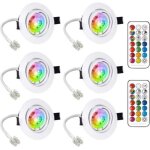Led spots encastrables orientable gu10 ampoule rgb couleur changement lampe blanc chaud 2700k de plafond ...