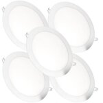 Led spot encastrer rond 18w = 120w 3000k / 4200k / 6000k blanc �224x13 / tr 205mm 220v 1440lum, (6000k) ...