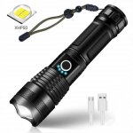 Led usb rechargeable ultra puissante 3000 lumens cree xhp50 lampe torche, 5 modes ip65 tanche militaire ...