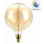 Led217462 ampoule led vt - 2158d - filament 4 w e14 couvercle transparent flamme de bougie 3 000 k