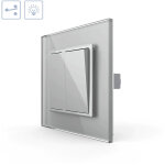 Interrupteur interrupteur double, cadre gris