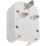 Adaptateur prise type f t�te large avec c�ble bas � prise type g (uk) blanc