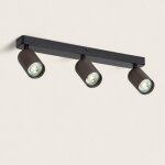Applique murale aluminium breixo 3 spots bronze