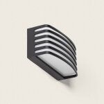 Applique murale ext�rieure led 12w �clairage rectangulaire noire juli noir