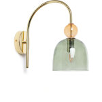 Ledkia ? applique de salle de bain en m�tal et verre ? couleur verte ? compatible ampoule e14 ? design ...