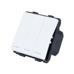 Interrupteur triple modern blanc