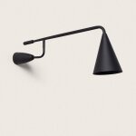 Lampe murale articul�e led aluminium 8w elise noir