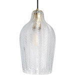 Ledkia ? suspension en verre transparent allende ? abat - jour cylindrique avec reliefs ? compatible ...