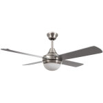 Ledkia ? ventilateur de plafond navy nickel 110cm ? 4 pales en bois ? 60w ? t�l�commande ? 3 vitesses ...