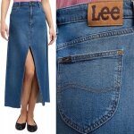 Lee maxi jupe cascade longue jupe en jean fente devant w28 Lee maxi jupe cascade longue jupe en jean fente devant w28