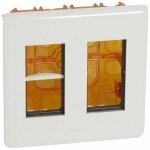 Legrand 078872l bote poste de travail encastrable mosaic pour modules 2x4, blanc