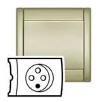 Legrand 087440 enjoliveur sagane m�talide prise 2p + t