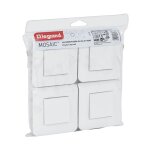 Lot de 4 interrupteurs ou va - et - vient mosaic 10a complet avec plaque - blanc - legrand Lot de 4 interrupteurs ou va - et - vient mosaic 10a complet avec plaque - blanc - legrand