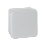 Leg92011 bo�te carr�e �tanche plexo face lisse ip55 / ik07 650�c 80 x 80 x 45 gris - legrand