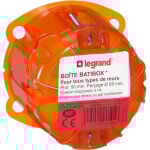 Bote  encastrer batibox multimatriaux - 1 poste - profondeur 50mm - legrand