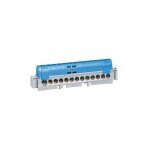 Bornier de rpartition isol ip2x neutre 1 connexion 6mm2  25mm2 bleu longueur 113mm (004844)