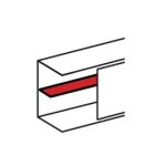 Cloison de s�paration h 65mm pour goulotte monobloc 65x150 blanc 2 m�tres legrand