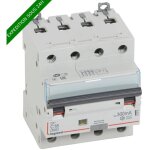 Disjoncteur diffrentiel monobloc dx6000 10ka arrive haute et dpart bas  vis 4p 400v - 16a - typea ...