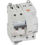 Disjoncteur diffrentiel monobloc dx6000 10ka  vis 2 ples 400v 20a type ac 300ma legrand 411173