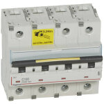 Disjoncteur dx10000 16ka  vis 4 ples 400v 100a courbe c 6 modules legrand 409363