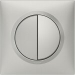 Double interrupteur ou va - et - vient dooxie 10ax 250v livré avec plaque carrée alu - legrand Double interrupteur ou va - et - vient dooxie 10ax 250v livré avec plaque carrée alu - legrand