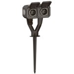 Legrand - double prises 2p + t pr�c�bl�es plexo sur piquet de jardin - anthracite