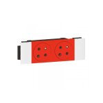 Legrand - double prise de courant 2p + t surface � d�trompage soluclip pour goulotte mosaic � clippage ...