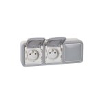 Plexo db prise 2pt obturateur étanche hort - legrand Plexo db prise 2pt obturateur étanche hort - legrand