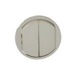 Enjoliveur large c�liane pour double interrupteur finition: titane