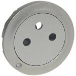 Legrand - enjoliveur cliane pour prise de courant 2p + t surface  voyant finition titane (068415)