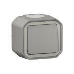Interrupteur va - et - vient 10a saillie �tanche gris complet ip55 plexo legrand 069711l