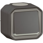 Interrupteur ou va - et - vient lumineux plexo complet saillie - anthracite - legrand