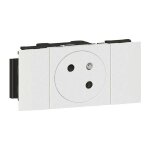 Legrand - prise pour goulotte clippage direct programme mosaic 2p + t 2 modules blanc