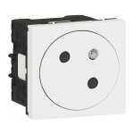 Prise de courant 2p + t surface a detrompage mosaic link raccordement lateral 2 modules - rouge antimicrobien ...