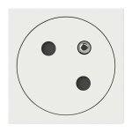 Prise de courant 2p + t surface mosaic link raccordement lateral 2 modules - blanc / 45degre