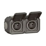 Legrand - bloc 2 prises 2p + t 16a saillie �tanche anthracite complet pr�cabl�e ip55 plexo 069788ll