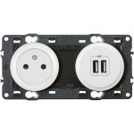 Legrand - prise de courant et chargeur double usb type - a c�liane finition: blanc