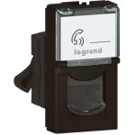 Prise rj45 cat�gorie6 ftp mosaic 1 module noir mat legrand 079162l